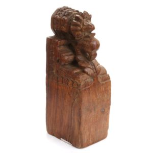 Консоль из тика с головой птицы, 28 см