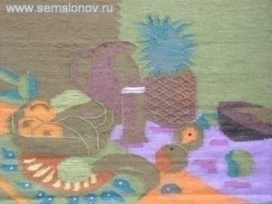 Гобелен шерстяной. Натюрморт с ананасом – фото 1